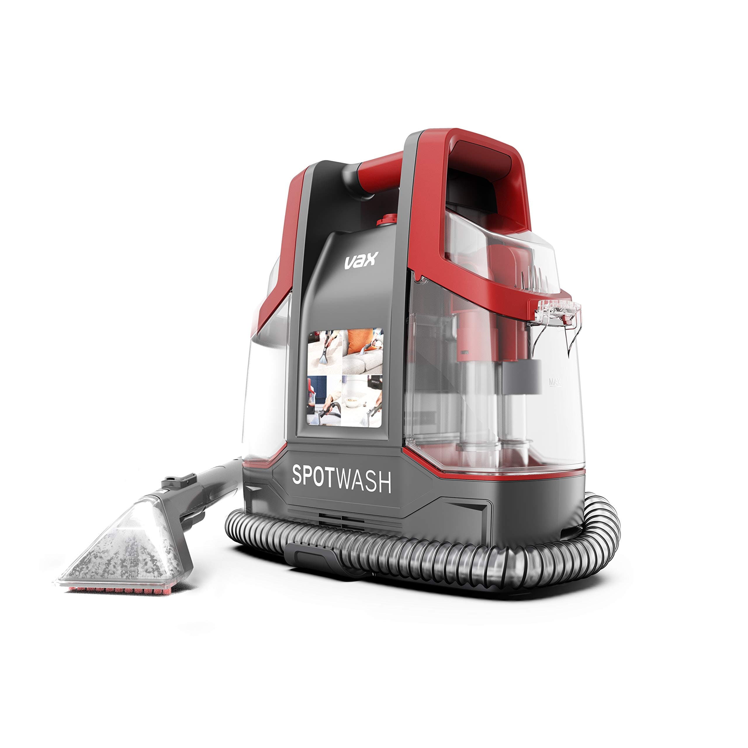 Vax SpotWash Spot Cleaner, Stain, Car, Upholstery, Sofa and Carpet Cleaning Machine, Portable and Compact Design, Included Solution Removes Spills & Stains, Red, CDCW-CSXS